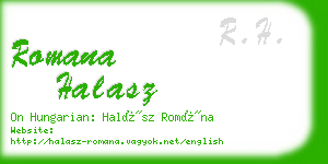 romana halasz business card
